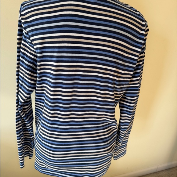 Lands' End women’s set of two XL Multicolor Striped Tees - Picture 3 of 9